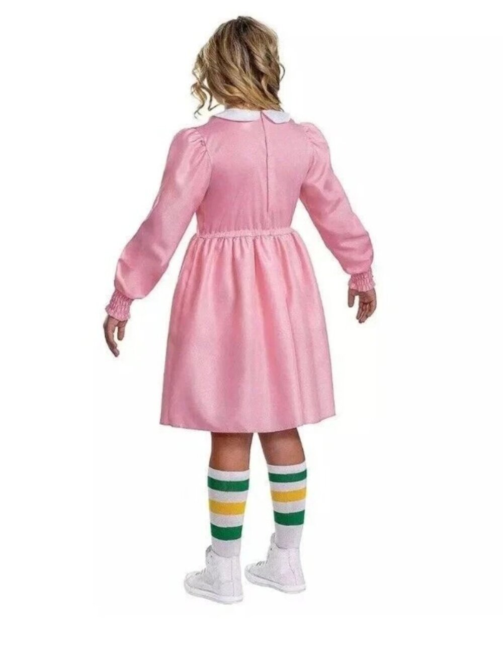 Stranger Things Eleven Costume Pink Dress Halloween Youth Medium Kids - Picture 2 of 4